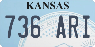 KS license plate 736ARI