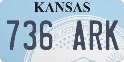 KS license plate 736ARK