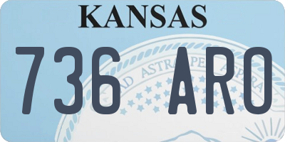 KS license plate 736ARO