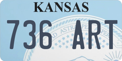 KS license plate 736ART