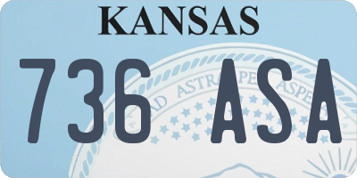 KS license plate 736ASA