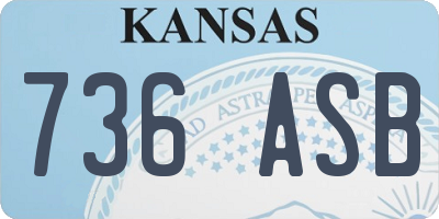 KS license plate 736ASB