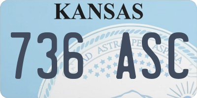 KS license plate 736ASC
