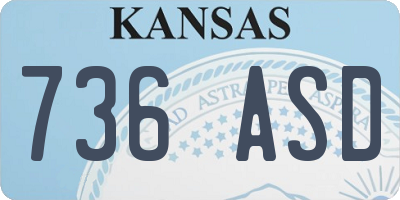 KS license plate 736ASD