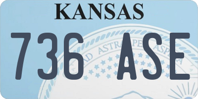 KS license plate 736ASE