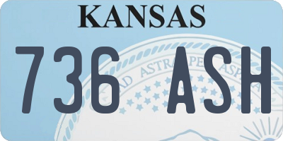 KS license plate 736ASH