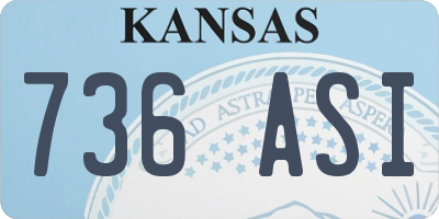 KS license plate 736ASI