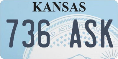 KS license plate 736ASK