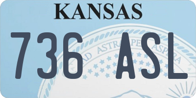 KS license plate 736ASL