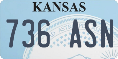 KS license plate 736ASN