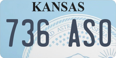 KS license plate 736ASO