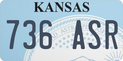 KS license plate 736ASR