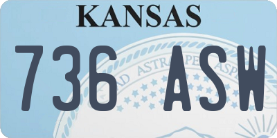 KS license plate 736ASW