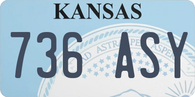KS license plate 736ASY