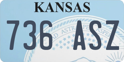 KS license plate 736ASZ