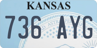 KS license plate 736AYG