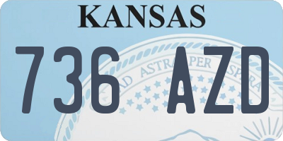KS license plate 736AZD