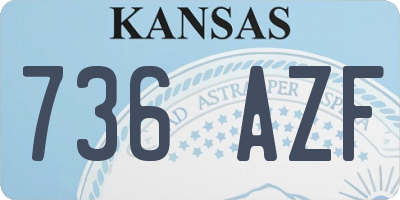 KS license plate 736AZF