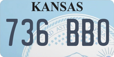 KS license plate 736BBO