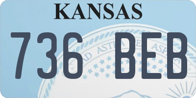 KS license plate 736BEB