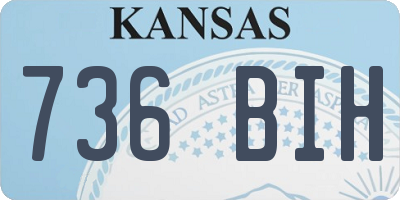 KS license plate 736BIH