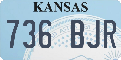 KS license plate 736BJR