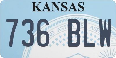 KS license plate 736BLW