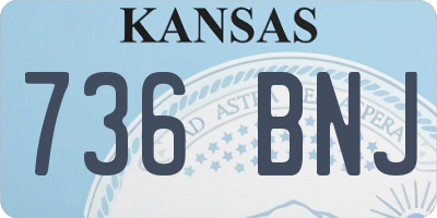 KS license plate 736BNJ