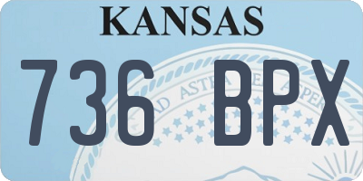 KS license plate 736BPX