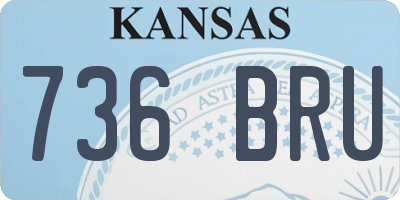 KS license plate 736BRU
