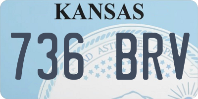 KS license plate 736BRV