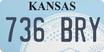 KS license plate 736BRY