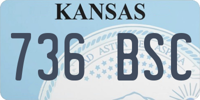 KS license plate 736BSC