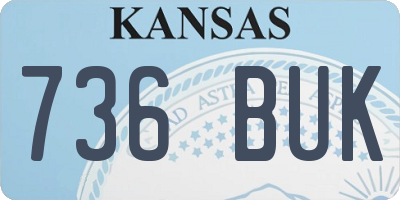 KS license plate 736BUK