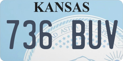 KS license plate 736BUV