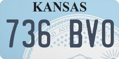 KS license plate 736BVO