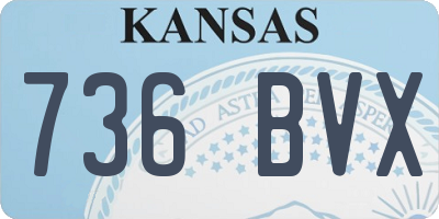 KS license plate 736BVX