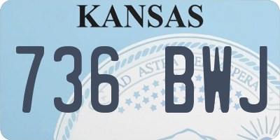 KS license plate 736BWJ