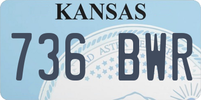 KS license plate 736BWR