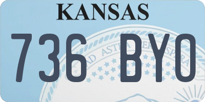 KS license plate 736BYO