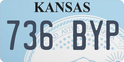 KS license plate 736BYP