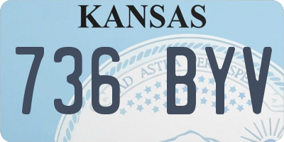 KS license plate 736BYV