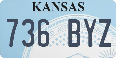 KS license plate 736BYZ