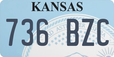 KS license plate 736BZC