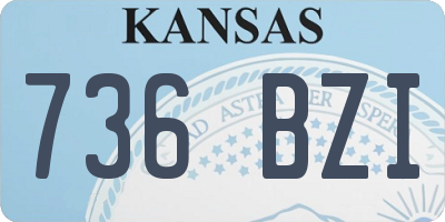 KS license plate 736BZI