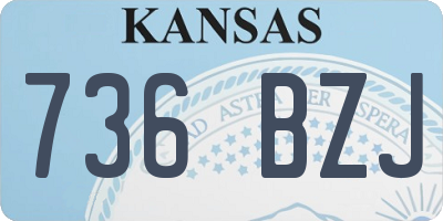 KS license plate 736BZJ