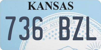 KS license plate 736BZL