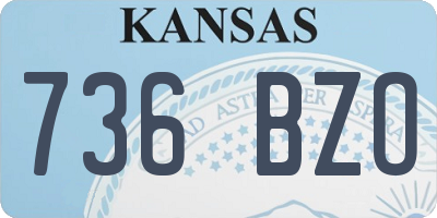 KS license plate 736BZO