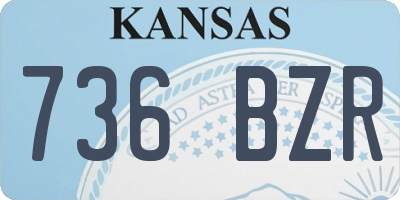 KS license plate 736BZR
