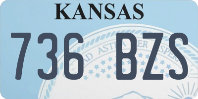 KS license plate 736BZS